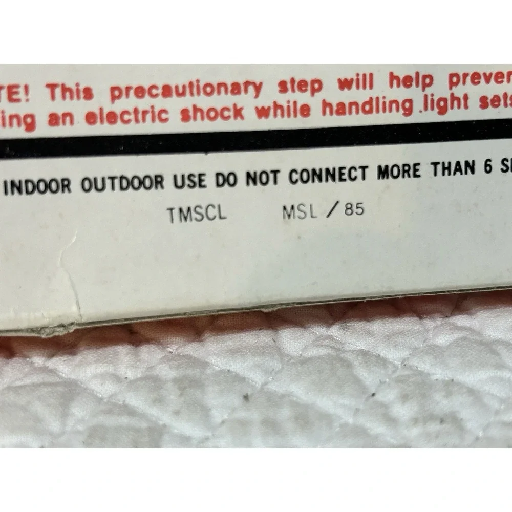 Vintage Foremost‎ Industries Indoor Outdoor Blue 50 Bulb Light Set